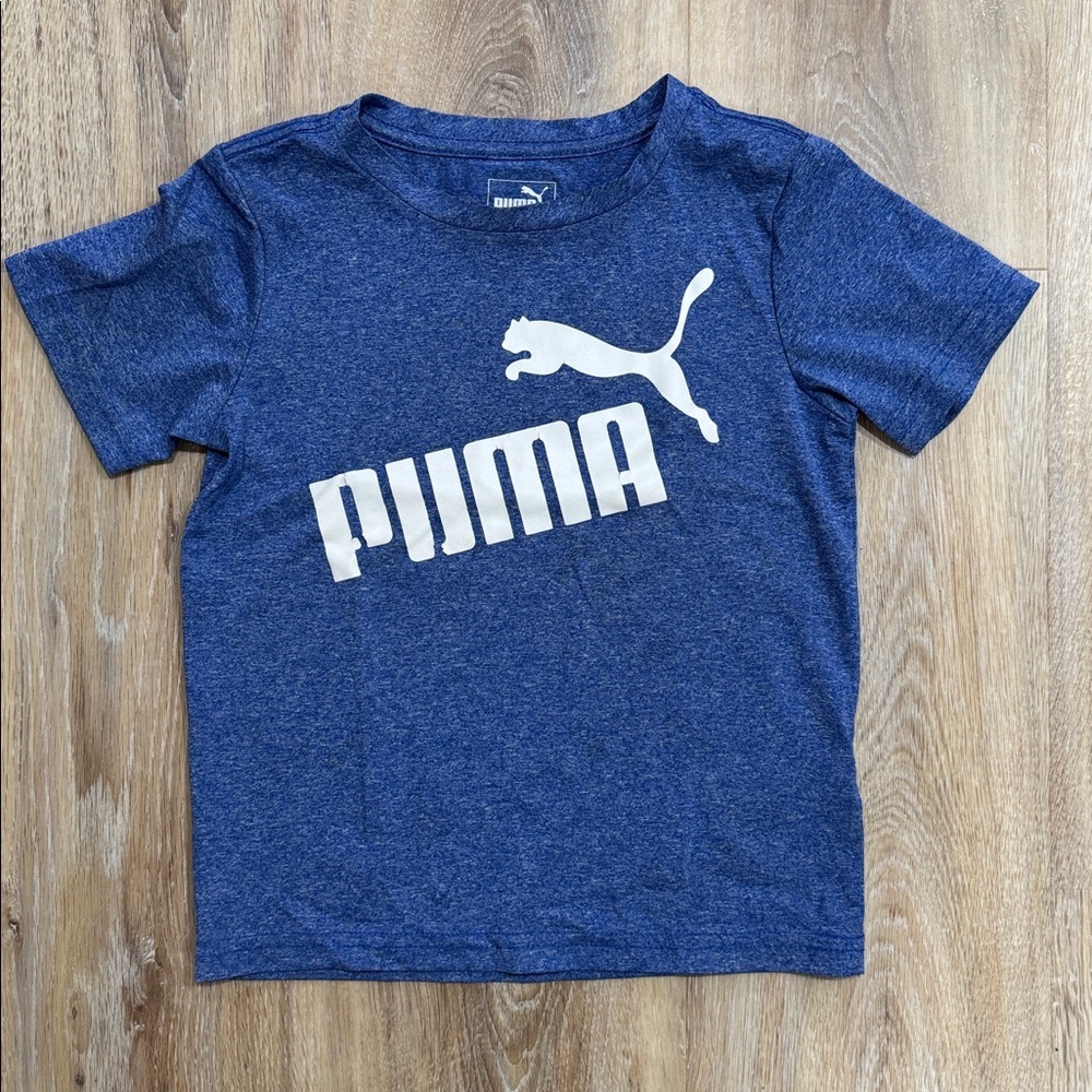 Puma Blue Tee with White Logo